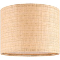 Jerhous Paper Woven Drum Lamp Shades Set Of 2 Medium Yellowbrown Lampshade 13Top X 13Bottom X 10Highspider Farmhouse La