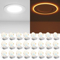 Amico 24 Pack 4 Inch 5Cct Led Recessed Ceiling Light With Night Light 2700K3000K3500K4000K5000K Selectable Ultrathin Reces