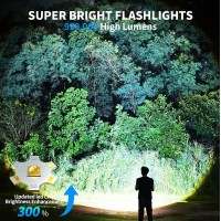 Gdplus Rechargeable Led Flashlights High Lumens 990 000 Lumens Super Bright Powerful Flash Light With 5 Modes Ipx6 Waterproof