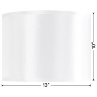 Jerhous Silverwhite Drum Lamp Shades Set Of 2 Medium Lampshade 13Top X 13Bottom X 10Highspider Modern Lamp Shade For Ta