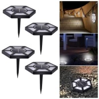 2024 New Outdoor Garden 1Pc Solar Lights Outdoor Ground Lights With 12 Led Light Source Outdoor Lights Garden Lights For Paths Solar Disk Lights For Yard Walkway Patio Path Household Essentials Sales