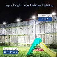 Solar Street Lights Outdoor 24000Lm Solar Outdoor Lights Waterproof 6500K Solar Parking Lot Light Motion Sensor Solar Flood L