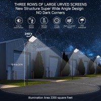 Joyeye Solar Street Light 4600W Solar Street Light Outdoor 380000 Lumens Solar Parking Lot Lights 6500K Solar Lights Outdoor