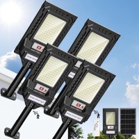 Wywna Solar Street Lights Outdoor 24000Lm Solar Lights Outdoor Waterproof 6500K Solar Parking Lot Light Motion Sensor Solar F