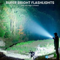 Gdplus Rechargeable Flashlight 990000 High Lumens Super Bright Led Flashlight With 7 Modes Waterproof Powerful Flash Light For