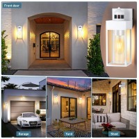 Lwsoy Motion Sensor Outdoor Wall Lanterns 2Pack Dusk To Dawn Sconce 3 Lighting Modes Porch Lights Outside Wall Lights For Hou