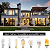 Lwsoy 2Pack Outdoor Wall Lights Waterproof Exterior Light Fixtures Porch Lights With E26 Socket Outside Wall Mount Lights For