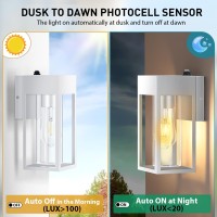 Lwsoy 2 Pack Dusk To Dawn Outdoor Wall Lantern Porch Lights Outdoor Light Fixtures Wall Mount Ip65 Waterproof Wall Mount Light