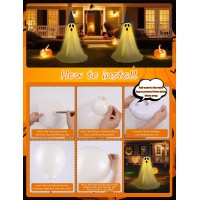 Halloween Light Up Ghost Kit 2 Pack Diy Halloween Decorations Spooky Ghost Decor With 20 Led Lights Battery Operatedadjustabl