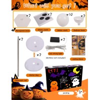 Halloween Light Up Ghost Kit 2 Pack Diy Halloween Decorations Spooky Ghost Decor With 20 Led Lights Battery Operatedadjustabl