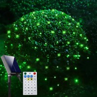 Solar Net Lights Green Christmas Decor Led Net Lights Outdoor Mesh Lights Waterproof 8 Modes Solar Powered String Lights For G