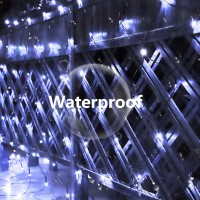 Solar Net Christmas Lights White Led Net Lights Outdoor Mesh Lights Waterproof 8 Modes Solar Powered String Lights For Garden