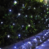 Solar Net Christmas Lights White Led Net Lights Outdoor Mesh Lights Waterproof 8 Modes Solar Powered String Lights For Garden