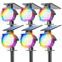 Niorsun Solar Color Changing Lights Outdoor7 Lighting Modes Rgb Solar Outdoor Lightsip67 Waterproof Multicolor Landscape Spotl