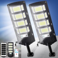 Solar Flood Lights Outdoor 10000Lm 6500K Motion Sensor Outdoor Lights Dusk To Dawn Ip65 Solar Street Lights Outdoor Waterproof