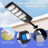 Solar Flood Lights Outdoor 10000Lm 6500K Motion Sensor Outdoor Lights Dusk To Dawn Ip65 Solar Street Lights Outdoor Waterproof