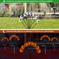 Halloween Decorations Outdoor Path Lights 4 Packs 32Leds Solar Halloween Eyebal Pathway Lights Swaying By Windwaterproof Sola