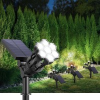 Rumlecm Solar Lights Outdoor Waterproof Ip68 4 Lighting Modes Outdoor Solar Lights For Yard Patio House Garden Garage Pathway D