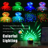 2 Packs Mini Disco Ball Lights Sound Activated Multicolor Disco Party Light Usb Rechargeable Battery Dj Strobe Lights Led Dis