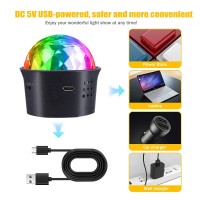 2 Packs Mini Disco Ball Lights Sound Activated Multicolor Disco Party Light Usb Rechargeable Battery Dj Strobe Lights Led Dis