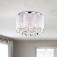 Lalula Chandelier For Bedroom White Chandelier With Handmade Flower Lampshade Mini Crystal Chandelier Bedroom Chandelier Ceilin