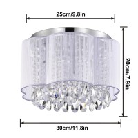 Lalula Chandelier For Bedroom White Chandelier With Handmade Flower Lampshade Mini Crystal Chandelier Bedroom Chandelier Ceilin