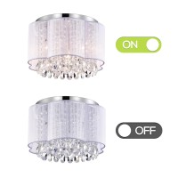 Lalula Chandelier For Bedroom White Chandelier With Handmade Flower Lampshade Mini Crystal Chandelier Bedroom Chandelier Ceilin