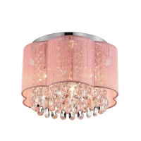 Lalula Chandelier For Bedroom Pink Chandelier With Handmade Flower Lampshade Small Crystal Chandelier Bedroom Chandelier Ceilin