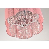 Lalula Chandelier For Bedroom Pink Chandelier With Handmade Flower Lampshade Small Crystal Chandelier Bedroom Chandelier Ceilin