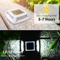 Sunflickt Solar Dock Lights Driveway Deck Lights 16Pack Outdoor Marine Lights Solar Powered Ip68 Waterproof For Pathway Walkwa