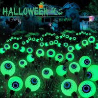 6Pack 36Led Halloween Decorations Outdoor Solar Eyeball Lights Waterproof Swaying Firefly Lights Solar Path Lights Halloween L