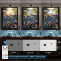 Ziqili 2 Pack Picture Lights For Wall Battery Operated Rechargeable Gallery Art Lighting For Paintings Wireless Led Wall Light C