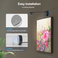 Ziqili Black Picture Lights For Wall Battery Operated Rechargeable Gallery Art Spotlight For Paintings Wireless Led Wall Light C