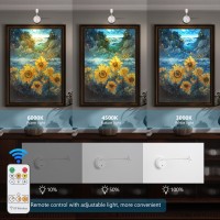 Ziqili White Picture Lights For Wall Battery Operated Rechargeable Gallery Art Lighting For Paintings Wireless Led Wall Light Co