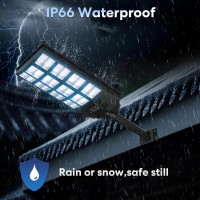 Voojoy Solar Street Lights Outdoor 4800W 4Pack Solar Lights Outdoor Dusk To Dawn Ip66 Waterproof Street Lights Solar Powered