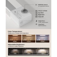 Ezvalo Under Cabinet Lights Led Closet Lights 90 Adjustable Motion Sensor Light Indoor 3 Color Temps Dimmable 4000Mah Recharg