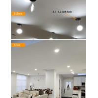 Fucoda 24 Pack Recessed Lighting 6 Inch Led Recessed Lights 6 Inch Led Canless Lights With Junction Box 6000K Daylight 12W 11