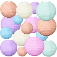 Glooglitter 16 Pcs Back To School Classroom Decorations 4 6 8 10 Pastel Color Paper Hanging Lanterns Ceiling Decorat