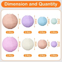 Glooglitter 16 Pcs Back To School Classroom Decorations 4 6 8 10 Pastel Color Paper Hanging Lanterns Ceiling Decorat