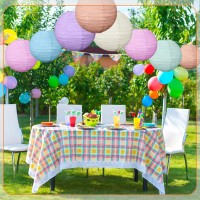 Glooglitter 16 Pcs Back To School Classroom Decorations 4 6 8 10 Pastel Color Paper Hanging Lanterns Ceiling Decorat