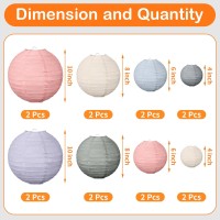 Glooglitter 16 Pcs 4 6 8 10 Morandi Color Paper Hanging Lanterns Classroom Ceiling Decorations Colorful Back To Scho