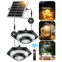 Fabstyl Solar Lights Indoor Outdoor 4000Lm Dimmable 5 Modes Motion Sensor Solar Shed Light With Remote Ip65 Waterproof For Barn