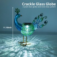 Solar Lantern Outdoor Decorative Waterproof Led Solar Lights Peacock Tabletop Lamp For Outdoor Patio Garden