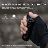 Wuben T4 Tactical Flashlight Rechargeable For Edc Small Flashlight Powerful 401M Long Throw Pocket Flashlight With Tacticaldu