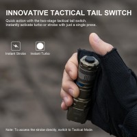 Wuben T4 Tactical Flashlight Rechargeable For Edc Small Flashlight Powerful 401M Long Throw Pocket Flashlight With Tacticaldu