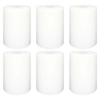 6 Pack White Frosted Glass Shade For Light Fixtures Cylinder Glass Light Shade Replacement 55Height 354Diameter 165Fitt