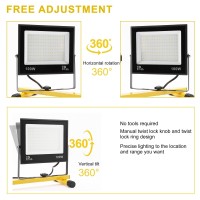 30000 Lumen Work Lights With Stand 3 Adjustable Head Led Work Light With Adjustable And Foldable Tripod Stand Waterproof Lamp