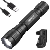 Saoprkler Tactical Flashlight 1200 High Lumen Duty Belt Flashlight For Law Enforcement Premium Police Flashlight With Holster F