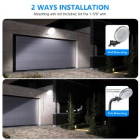 Led Barn Lights 100W 10 000Lm Dusk To Dawn Outdoor Security Flood Lighting With Photocell 150 Adjustable 6500K Daylight Ip66