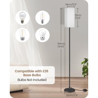 Goebleson Floor Lamp Pole Lamp With Foot Switch Modern Standing Lamp Lampshade Minimalist Freestanding Lamp Bulb Not Include